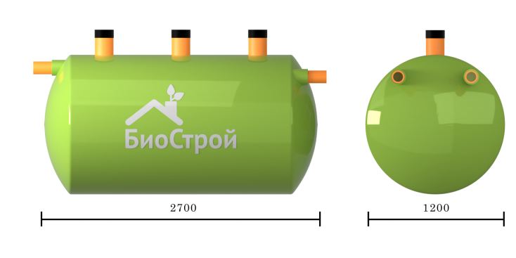 Септик 3 куб размеры